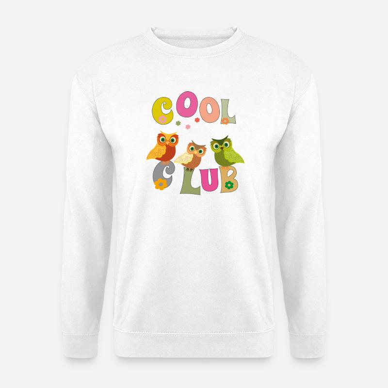 Cool Club , Eulen - Unisex Pullover - Weiß
