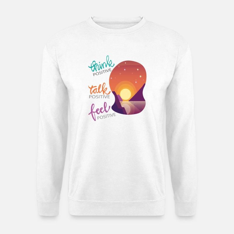 think positive - Unisex Pullover - Weiß