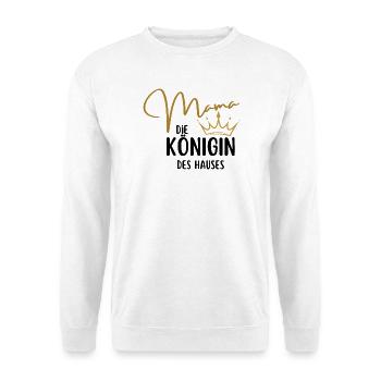 Mama Queen – Elegantes Krönchen-Design | Muttertag - Unisex Pullover - Weiß - Vorne