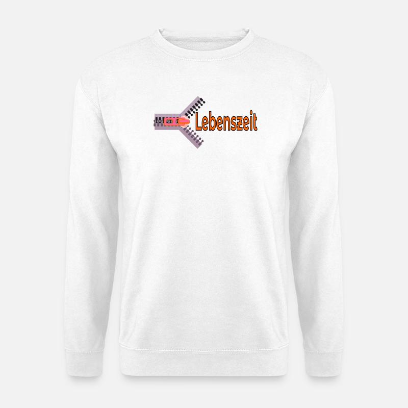 LEBENSZEIT ZEIT LEBEN - Unisex Pullover - Weiß