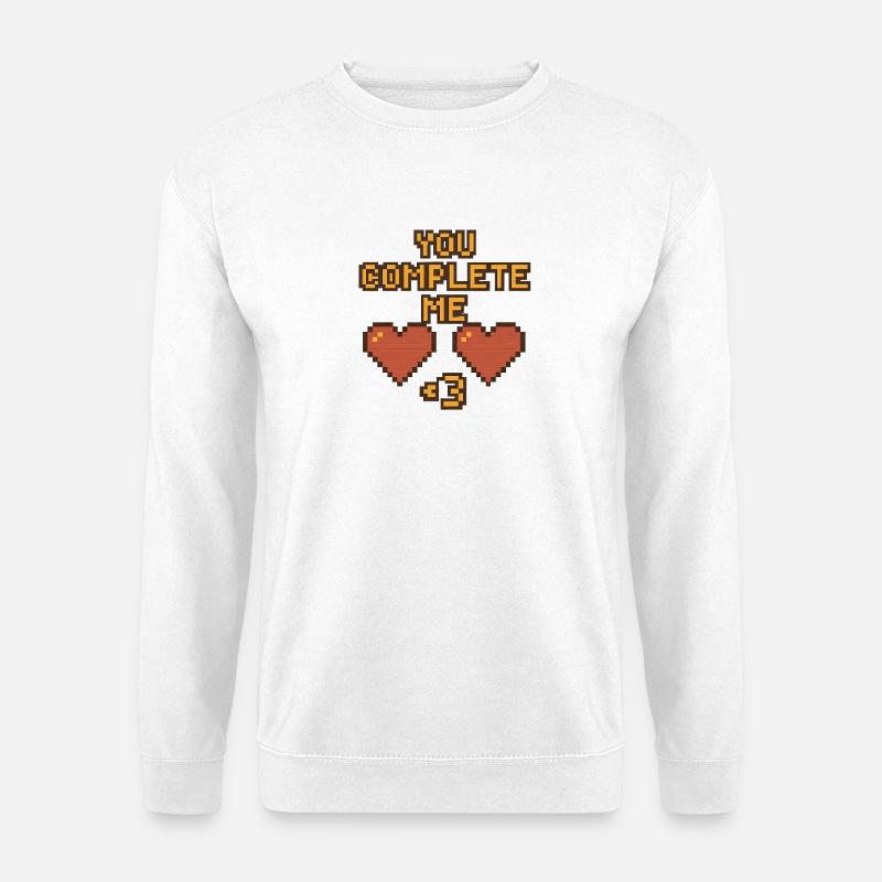 Pixelartige Liebesbotschaft - Unisex Pullover - Weiß