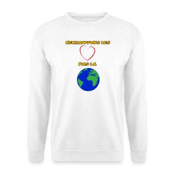 Let's warm hearts - Unisex Sweatshirt - white - Front