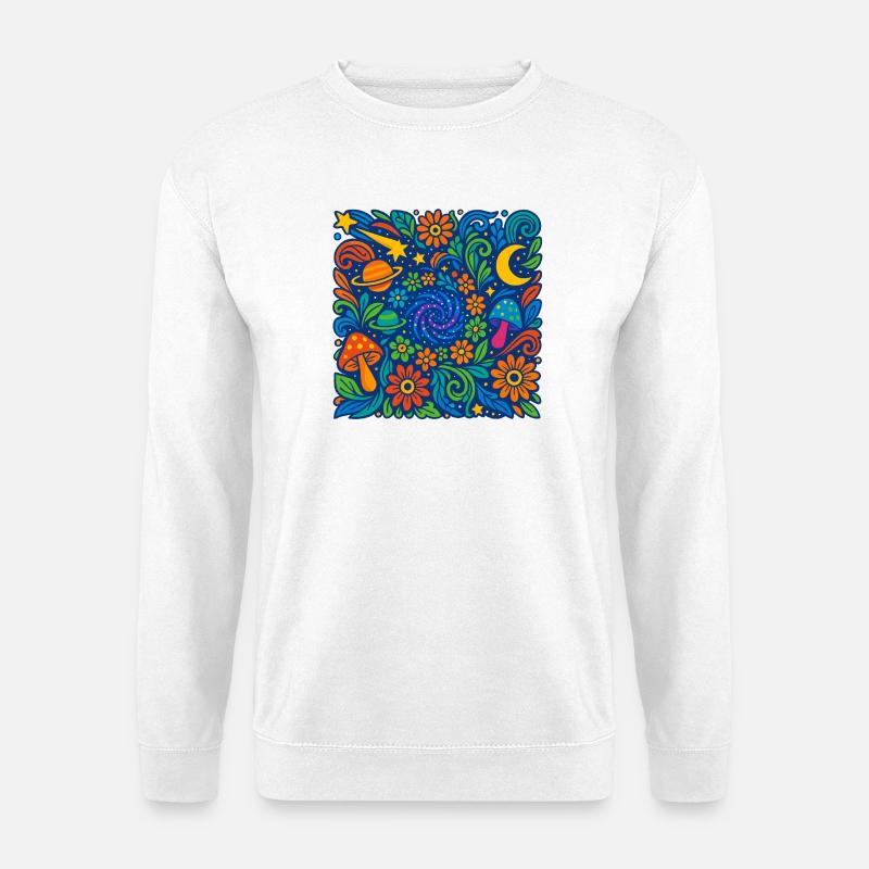 Kosmische Blütenreise - Unisex Pullover - Weiß
