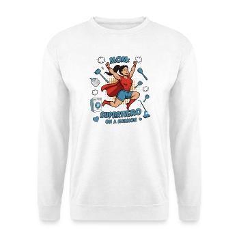 Mutter, Superheldin auf einer Mission ! - Unisex Pullover - Weiß - Vorne