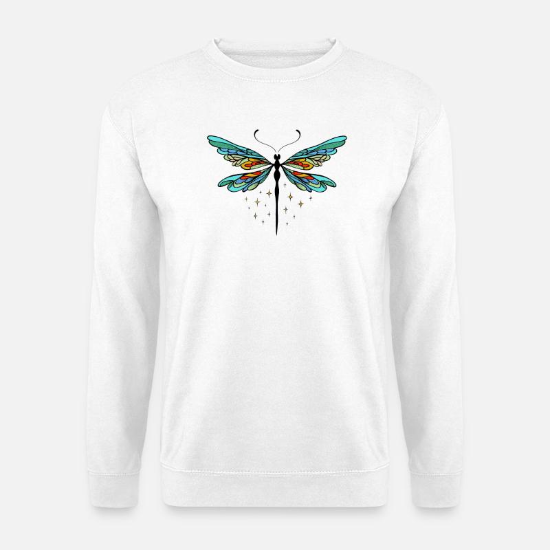 Dragonfly Libelle - Unisex Pullover - Weiß