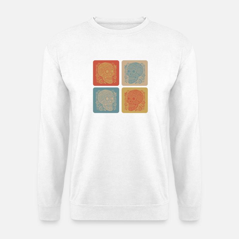 Totenkopf – Mexiko Design - Unisex Pullover - Weiß