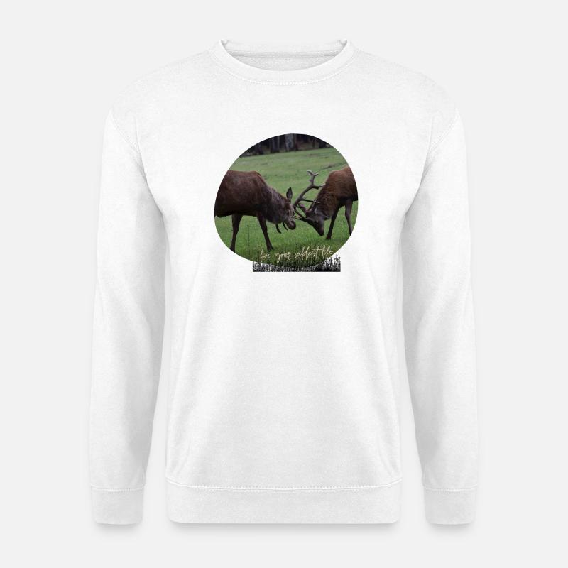 Rotwild-Liebe - Unisex Pullover - Weiß