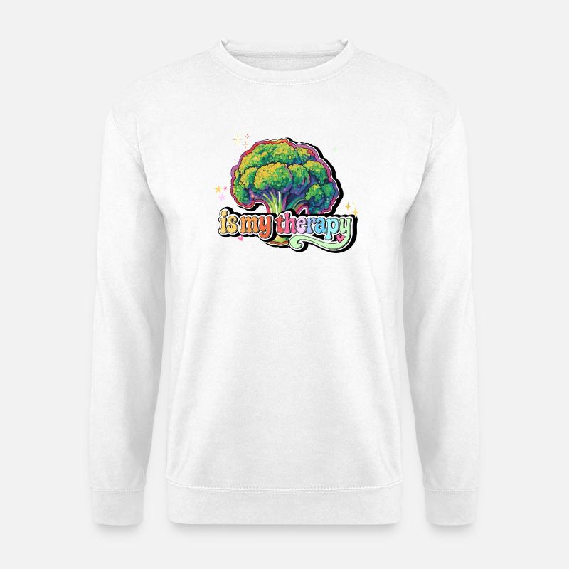 Brokkoli is my therapy - Unisex Pullover - Weiß