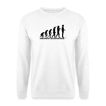 Evolution of the slotcar racer - Unisex Pullover - Weiß - Vorne
