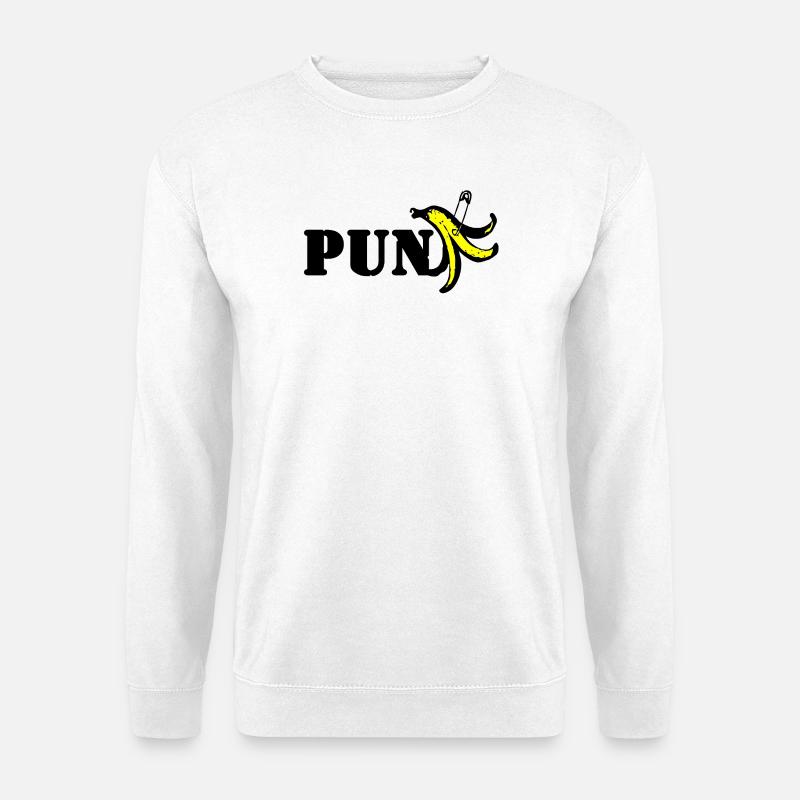 Punk Banane The Monkey Dance - Unisex Pullover - Weiß