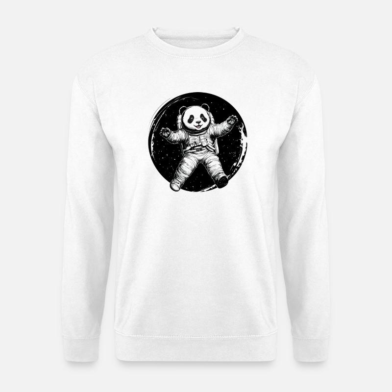 Astronaut Panda – Cute Space Explorer - Unisex Sweatshirt - white
