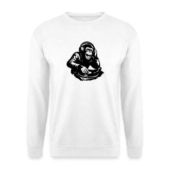 DJ The Monkey Dance Banksy Style - Unisex Pullover - Weiß - Vorne