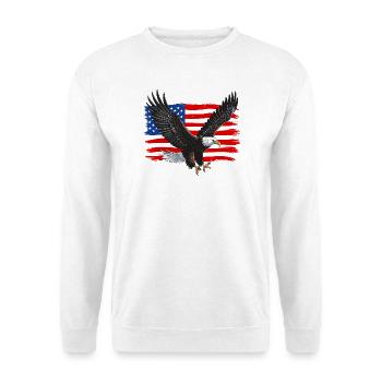 USA - Unisex Pullover - Weiß - Vorne