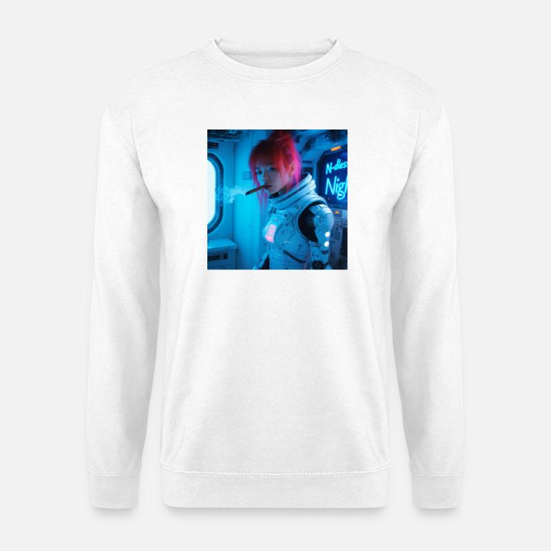 Space Soldier mit einer Zigarre - Unisex Pullover - Weiß