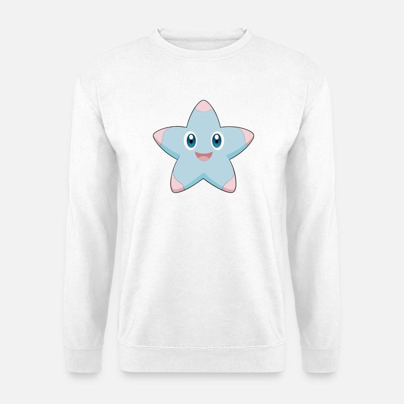 Fröhlicher und lächelnder Seestern - Unisex Pullover - Weiß