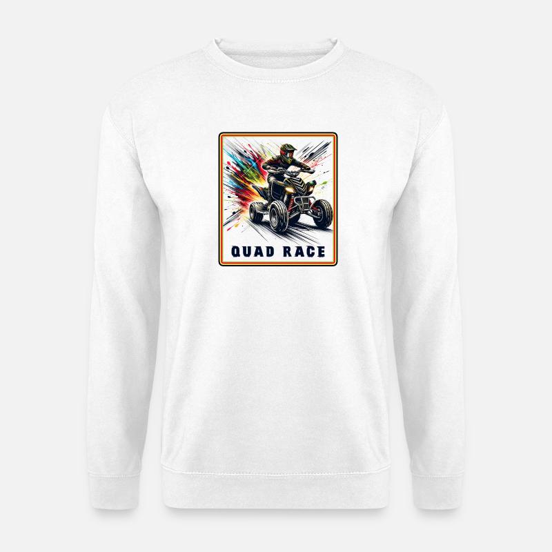 Quad Race – Speed Explosion - Unisex Pullover - Weiß