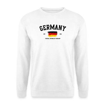 Abstract German Flag Typography Design - Unisex Sweatshirt - white - Front