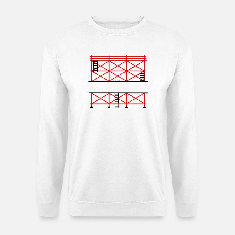 Bannière d’échafaudage pour constructeur d’échafaudages - Sweat-shirt Unisexe - blanc