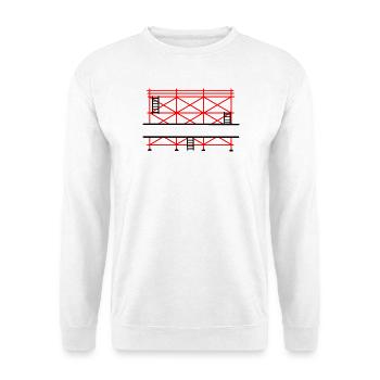 Gerüstbanner für Gerüstbauer - Unisex Pullover - Weiß - Vorne