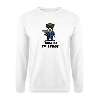 Scottish Terrier, croyez-moi, je suis pilote - Sweat-shirt Unisexe - blanc - Devant