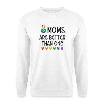 Mois de la fierté LGBTQ - Deux mamans valent mieux qu’une - Sweat-shirt Unisexe - blanc - Devant