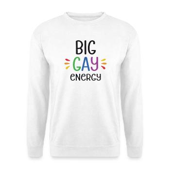 LGBTQ Pride Monat - Große schwule Energie - Unisex Pullover - Weiß - Vorne