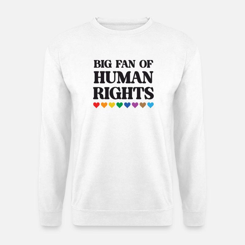 LGBTQ Pride Month - Großer Fan der Menschenrechte - Unisex Pullover - Weiß