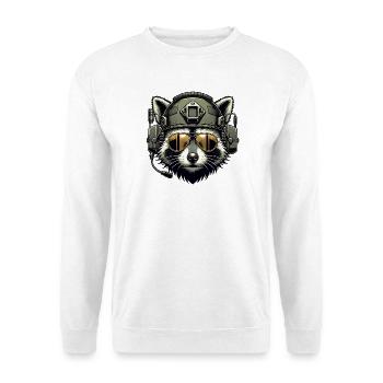 Military Raccoon - Unisex Sweatshirt - white - Front