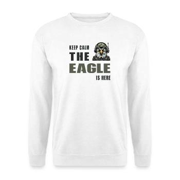 Gardez votre calme – l’aigle est là - Sweat-shirt Unisexe - blanc - Devant