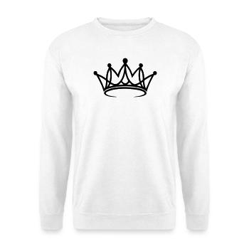 Couronne, élégante, personnalisable - Sweat-shirt Unisexe - blanc - Devant