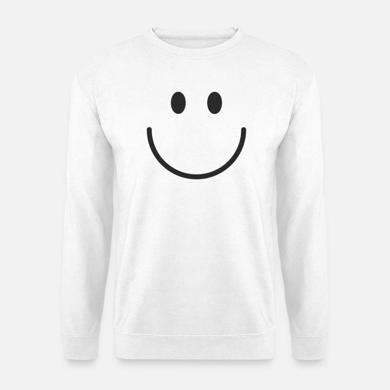 Smiley lachen lächle smile - Unisex Pullover - Weiß