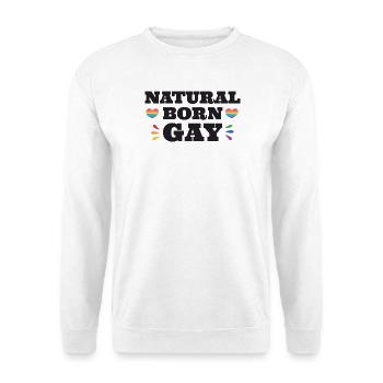 Mois de la fierté LGBTQ - Gay né - Sweat-shirt Unisexe - blanc - Devant