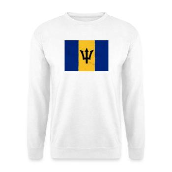 Flag of Barbados - Unisex Sweatshirt - white - Front