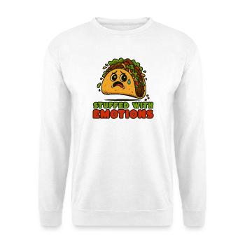 Des tacos remplis d’émotion - Sweat-shirt Unisexe - blanc - Devant