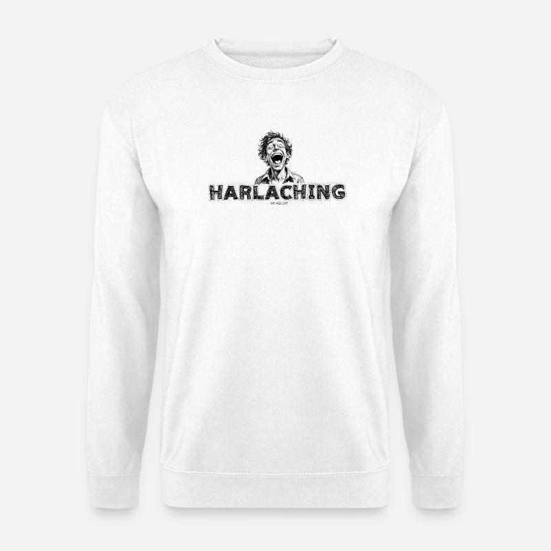 Lachendes Gesicht Neon Noir - Unisex Pullover - Weiß