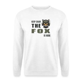Keep calm - the fox is here - Unisex Sweatshirt - white - Front