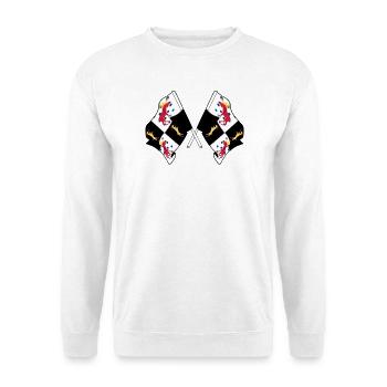 Gävleborg, Schweden – Gekreuzter Stolz - Unisex Pullover - Weiß - Vorne