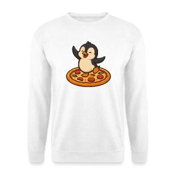 Dancing Penguin Pizza Pizza Lover Fun - Unisex Sweatshirt - white - Front
