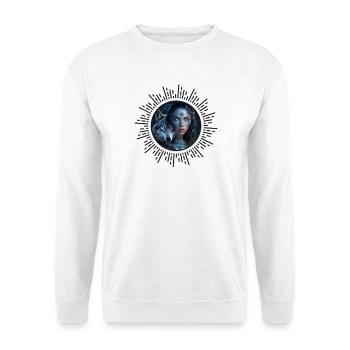 Heavenly Alliance: The Wolf and the Beautiful Woman - Unisex Sweatshirt - white - Front