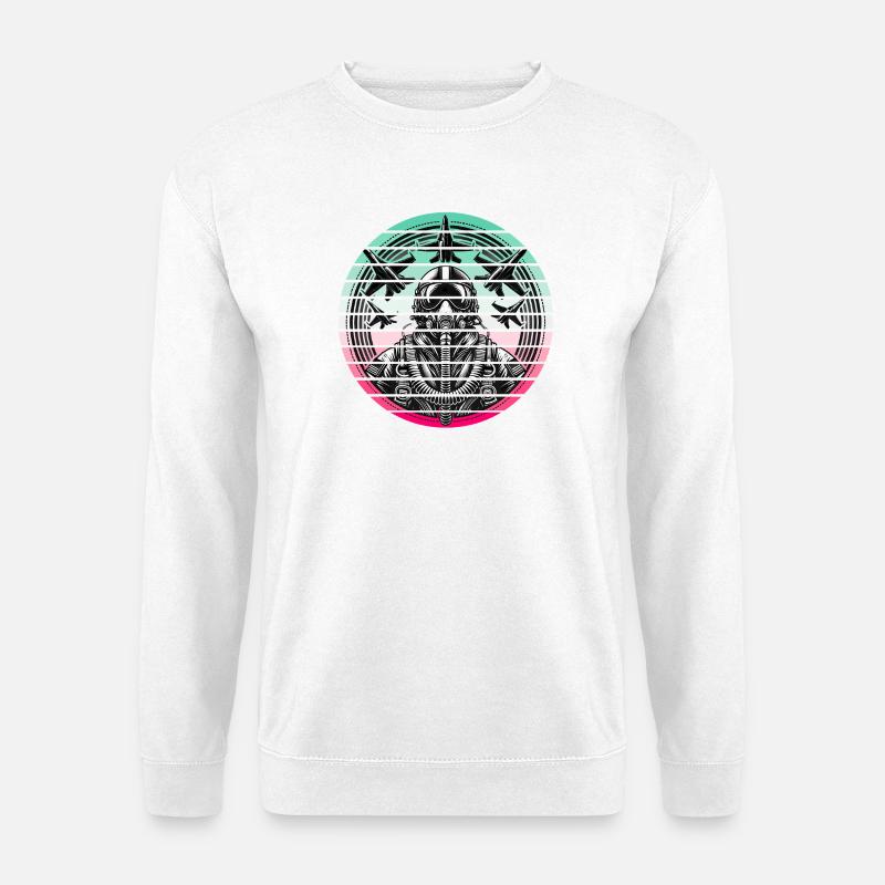 Jet Pilot – Air Force - Unisex Pullover - Weiß
