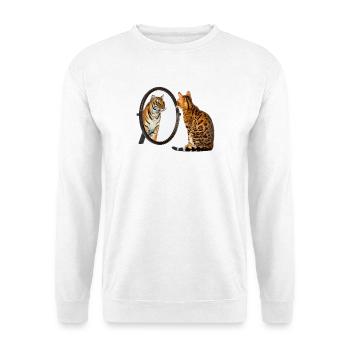 Believe In Yourself Cat – Unleash Your Inner Tiger - Unisex Sweatshirt - white - Front