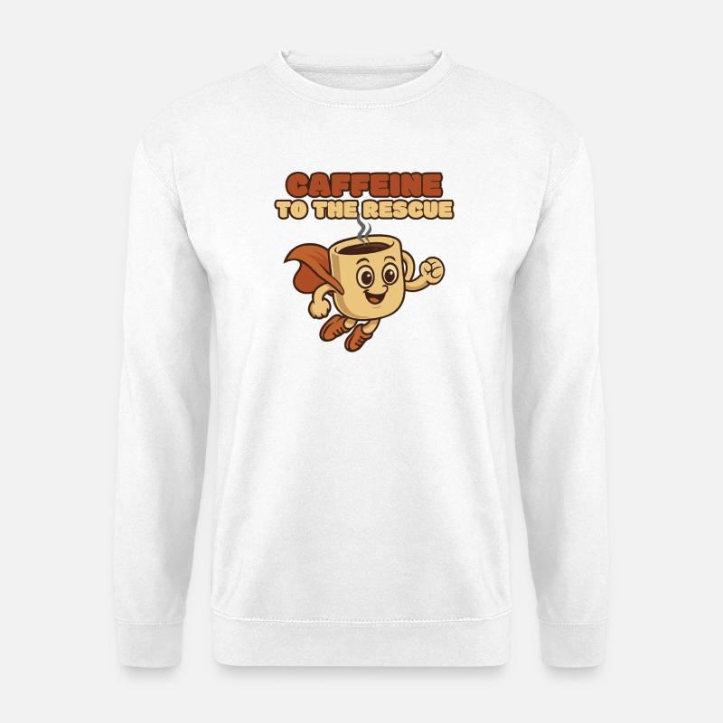 Kaffeerettungsheld - Unisex Pullover - Weiß