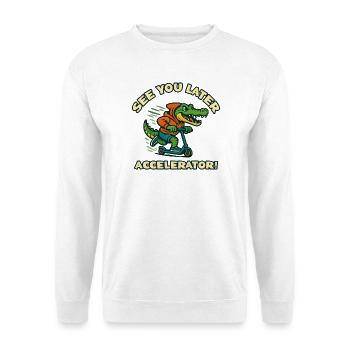 Crocodile en scooter - Sweat-shirt Unisexe - blanc - Devant