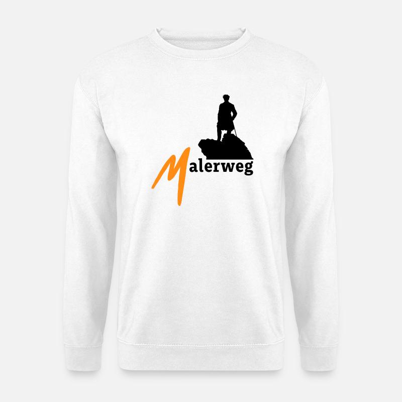 Malerweg, Elbe, Grès, Suisse saxonne - Sweat-shirt Unisexe - blanc