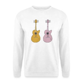 Deux guitares - Sweat-shirt Unisexe - blanc - Devant