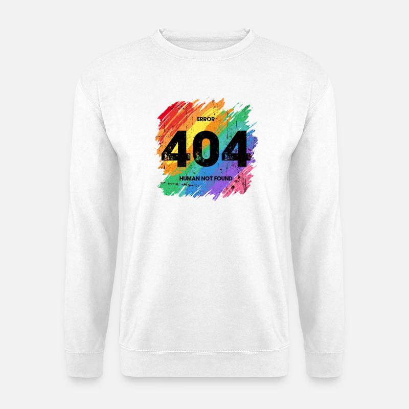 Vibrant Rainbow Error 404 Design - Unisex Sweatshirt - white