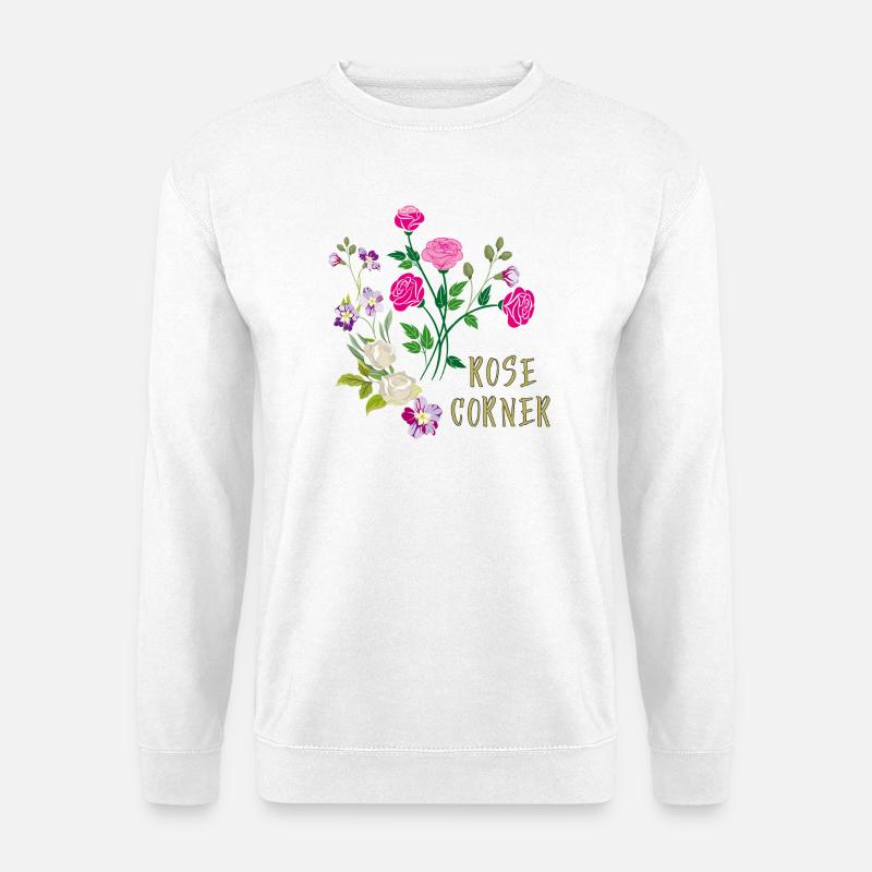 Rose Corner Rosen als Zeichen der Liebe - Unisex Pullover - Weiß