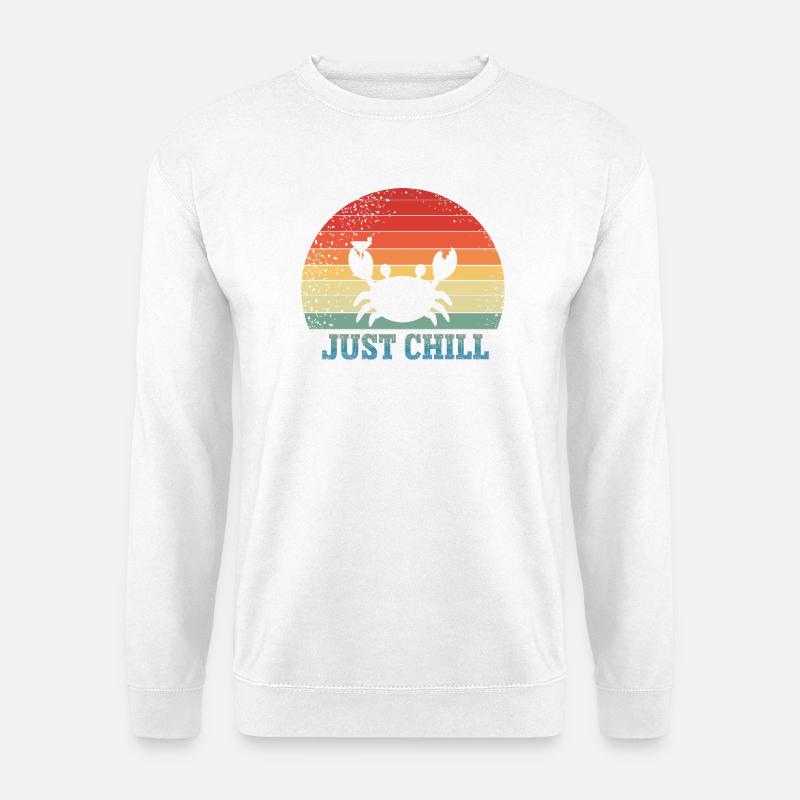 Just chill - Urlaubskrabbe - Unisex Pullover - Weiß