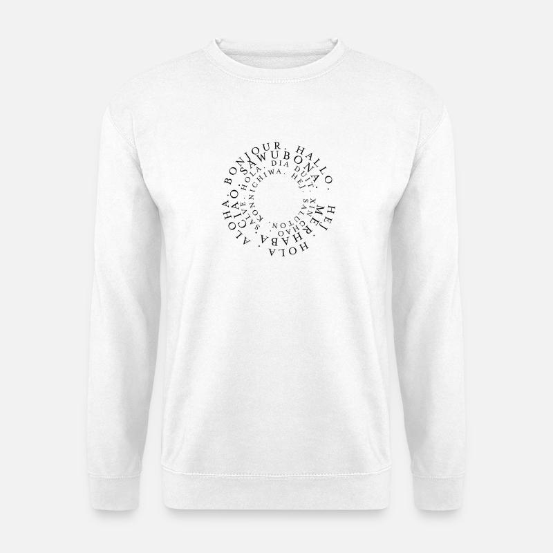 Welcome Hello in different languages - Unisex Sweatshirt - white