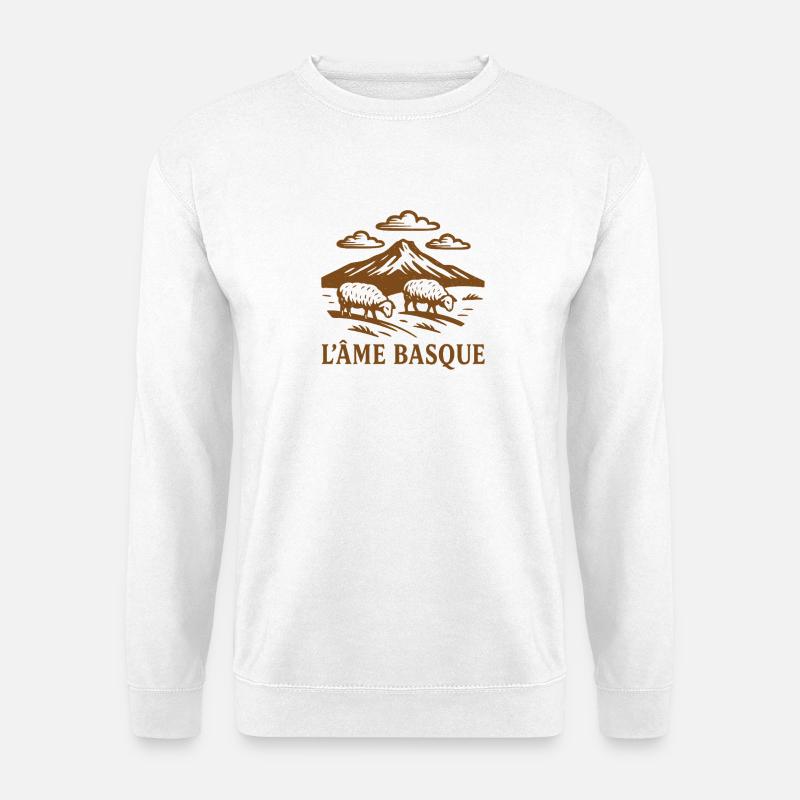 L'Âme Basque rustic style - Unisex Sweatshirt - white